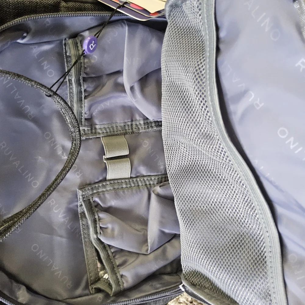 1 New Ruvalino Gray Baby Bag with Multiple Compartments